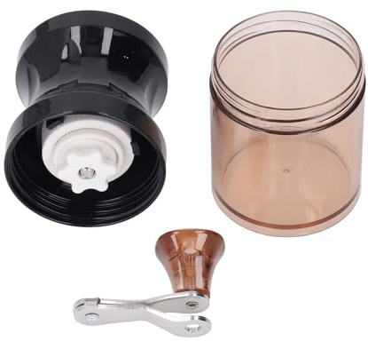 Manual Hand Coffee Grinder, High Efficiency Hand Coffee Mill Straight Handle ABS Portable for French Press Drip Espresso with Assembly Consistency Stainless Steel Conical