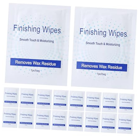 Healeved 30pcs Waxing Oil Wipes Soft and Comfortable Non-woven Fabrics with Glycerin Removes Residual Wax White Postwaxing Cleanup Skin Care Pads