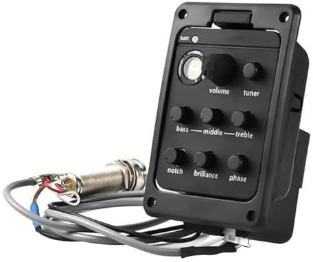 Alide Préampli guitare 3 bandes Égaliseur Guitare acoustique Micro piézo Préampli une carte Égaliseur Volume Basses Médiums Aigus