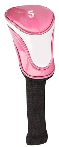 Golf Putter Head Cover Durable Soft PU Leather Pink Club Protector for Golf Enthusiasts Gift Choice Size #1#3#5 (Type 5(8.3 X 8.3 X 3.5in))