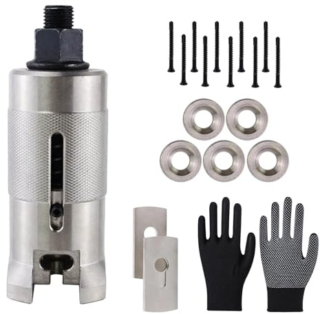 Nagelabzieher Edelstahl Türöffnungswerkzeug Set mit Schrauben Zugplatten | Professioneller Schließzylinder Auszieher Schlosser Dietrich-Werkzeug mit Dichtungsringen, Lockpicking Set für Schlössern