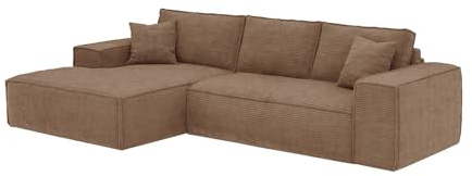 Vente-unique - Schlafsofa 6 Amelia - Samt - Taupe