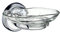 Smedbo Villahalter mit Seifenschale aus Glas, poliertes Chrom, 7,2 x 11,3 x 19,2 cm, Silber