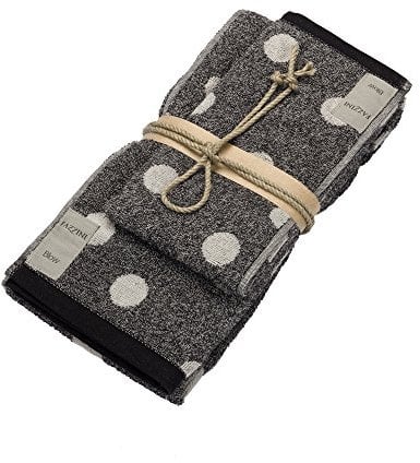 Fazzini Pois Coppia Asciugamani 1+1 (ospite+Asciugamano) col. 7 Grigio