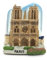 WitnyStore Tiny Notre-Dame Kathedrale de Paris Frankreich Westeuropa Touristenattraktionen Kunstharz Kühlschrank Magnet Reiseer Souvenir Geschenk Memento 3D Kühlschrankmagnete