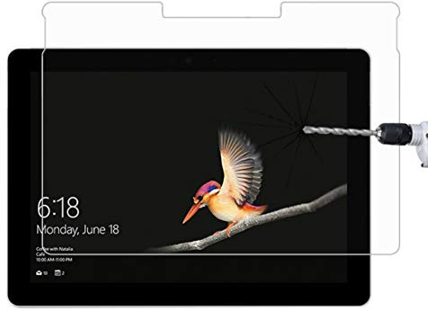 Cqu Replacement Screen Film, 0.4mm 9H Surface Hardness 10 inch Tablet PC Front Full Screen Shield Tempered Glass Film Screen Protector for Microsoft Surface Go 10 inch