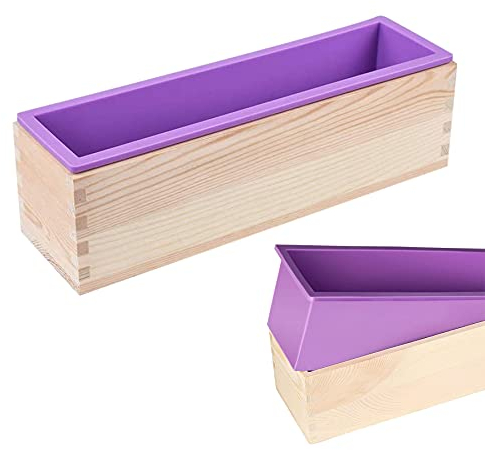 molde de jabón de silicona,molde de jabón con caja de madera,molde de jabón rectángulo,molde de jabón hecho a mano,molde de jabón torta vela