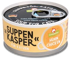 GranataPet Suppenkasper Huhn, Snack für Katzen, Suppe gegen den kleinen Hunger, Leckerchen für extra Flüssigkeitszufuhr, Katzenfutter ohne Getreide & ohne Zuckerzusätze, 12 x 70 g