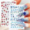 10 Sheets Spring Red Rose Nail Art Stickers Decals Self-Adhesive Blue White Yellow Pink Flowers Floral Design Manicure Tips Nail Decoration for Women Girls