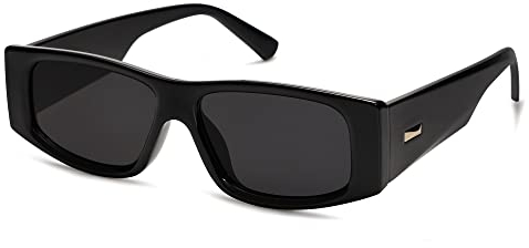 SOJOS Sonnenbrille Damen Polarisierte Retro, Rechteckige Mode Trendy Eckig Schmal Sonnenbrillen SJ2228