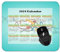 YENDOSTEEN 2024 Kalender-Mauspad mit Feiertagen,Malediven Palmen Professionelles Mauspad,genähte Kanten PAD#793 260 * 210 * 3 mm
