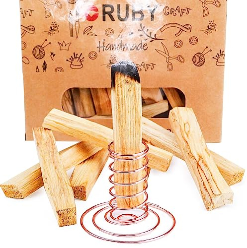 RUBY - Palo Santo Reinigung natürliche Räucherholz - natürliches Heiliges Holz aus Peru zum Verbrennen, echter Palosanto Palo Santo (80g)