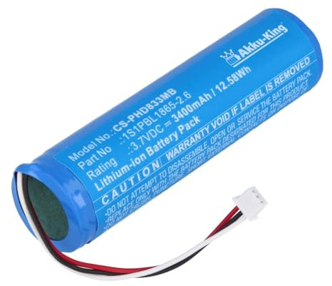 Akku kompatibel mit Philips 1S1PBL1865-2.6 - Li-Ion 3400mAh | für Avent SCD831, SCD831/26, SCD833, SCD833/26, SCD835, SCD835/26, SCD843, SCD923/26, SCD923P