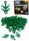 CMC imports Lot de 25 blocs de construction à clipser - Plante, feuille, feuilles - 4 x 3 cm - 2423 feuilles - Pour jardin, ville, forêt - Vert (180/vert)