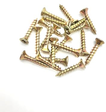 Confezione da 200 viti per legno, 4 mm x 15 mm, a doppia svasatura, di alta qualità, facili da azionare