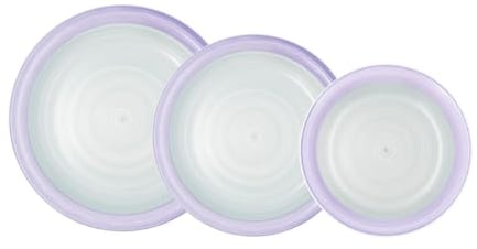 Quid Kaleido Vajilla Cerámica 18 Piezas - 6 Personas Loza Apto Microondas Guarde Los Platos En Un Lugar Seco Y Ventilado Apilable