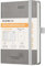 POPRUN Kalender 2025 Tagesplaner Softcover 16 x 10,5 cm, Tageskalender A6 1 Tag 1 Seite (Montag - Sonntag), Terminplaner (Jan.2025-Dez.2025) mit PU-Leder - EU-25-C6LBTA6-GY