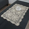 HEBEOT Vintage handgehäkelte Spitzendeckchen, Retro, quadratisch, handgefertigt, reine Baumwolle, hohlgewebt, kleine Tischdecke, 40 x 60 cm, Beige
