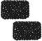 Echehi Paquete de 2 Protector Fregadero, 40 x 30 cm Protector Fregadero Cocina de Corte DIY, Alfombrilla Fregadero Cocina de Drenaje Rápido para Platos, Cristalería, Verduras. Negro