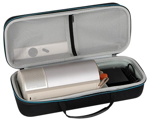 Harte Tragetasche für XGIMI MoGo 3 Pro 1080P Mini-Projektor,Reisetasche für MoGo 3 Pro und Multi-Winkel-Projektorständer,mit separatem Platz für Fernbedienung,Ladegerät und anderes Zubehör(schwarz-01)