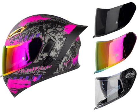 DriveNova Klapphelm Modularer Helm mit Doppelvisier, ECE/DOT Zertifiziert Motorrad Helm Integralhelm Jethelm für Erwachsene Damen und Herren