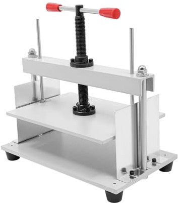 Manuelle Papierpresse, A4 manuelle Papierpresse mit Waagebalken, 10mm Bodendicke, 1.5T Papierpressen Druckmaschine für A4 Papier, Rechnungen, Gutscheine, Bücher und Zeitschriften (21.5 x 36.5 x 33cm)