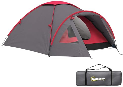 Outsunny Campingzelt für 2 Personen leicht, stabil wasserdicht UV 50+