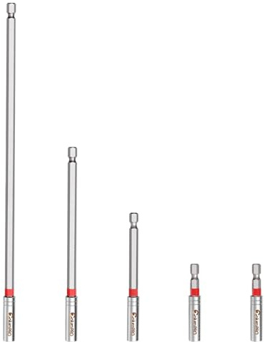 ColumPRO Bit Verlängerung Set, 5 Bithalter lang 60/100/150/300 mm, 1/4 Zoll | Magnetische Bitverlängerung lang in vier Längen – flexibel für tiefe, enge und schwer erreichbare Schraubstellen