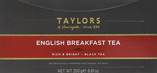 Taylors of Harrogate English Breakfast Tea, 100 Tea Bags (Pack of 1, Total 100 Teabags)