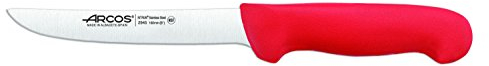 Arcos Couteau Désosseur Lame Acier Inoxydable Nitrum 160 mm. Couteau de Boucher Professionnel. Manche Ergonomique Polypropylène. Série 2900. Rouge