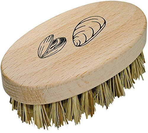 Redecker Muschelbürste aus Buchenholz, 5 x 9,5 cm, Polyesterborsten, für Puder, Bräuner und Stiftung