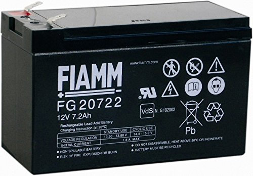 FIAMM Batteria di ricambio per batteria 12 V 7,2 AH UPS SU700 SU1400 SU1000 SU600