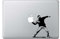 Macbook 13, 15, Decal Sticker 17 pollici nero Banksy Fiori d'arte per computer portatile di Apple