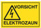 WANDKINGS Hinweisschild - Vorsicht Elektrozaun - stabile Aluminium Verbundplatte - Wähle eine Größe - 20x15 cm