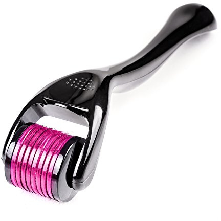Microneedle Derma Roller - 540 Micro Needle Skin Care System - Ideal to Keep Your Skin Young and Radiant - Titanium for Silky Smooth and Beautiful Skin - Includes Free E-Book - By Sandine (1mm)