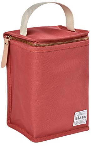 BÉABA - Isoliertasche für Babymahlzeiten - Geräumig - Aufbewahrung von Baby-Flaschen - Tasche für komplette Mahlzeiten - Zusammenlegbar - Weiches und wasserdichtes Material - Terracota