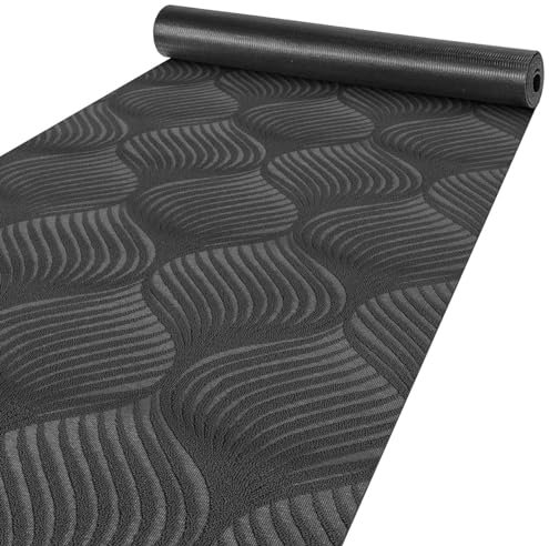 ANRO Läufer Flur Teppich Läufer Küchenläufer Küchenteppich Teppich Velours rutschfest waschbar für Flur, Schlafzimmer, Wohnzimmer, Küche Baker Grau 67 x 140cm