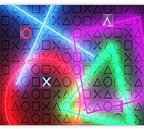 murando - Vlies Fototapete Abstrakt für Gamers 350x256cm - Foto Tapete Schlafzimmer Wohnzimmer Vliestapete XXL Motivtapeten Bildtapete 3d Effekt Wand Dekoration - Spielkonsole Game bunt i-A-0210-a-a
