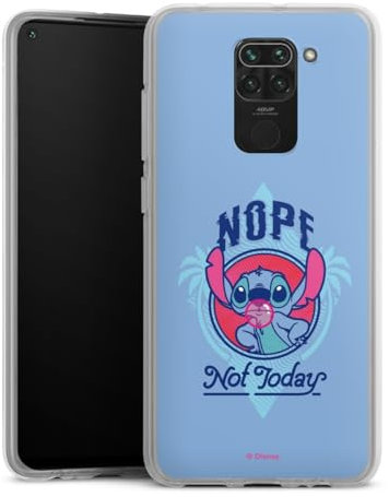 Custodia di silicone compatibile con Xiaomi Redmi Note 9 Custodia trasparente Cover per smartphone trasparente Disney Aforismi Lilo & Stitch