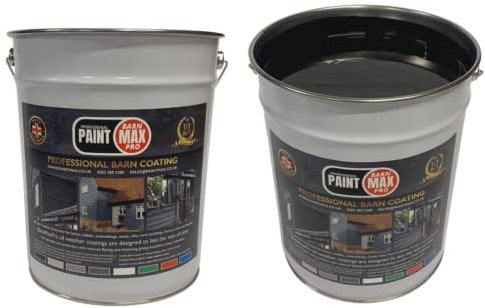PaintMax Aqua-Max BarnMaxPro Exterior Acrylic Wood Paint (20 Litre, Black Satin)