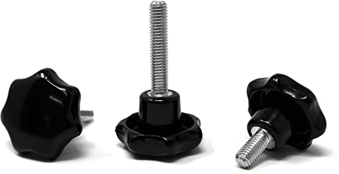 Ganter Normelemente/Sterngriffschraube mit Außengewinde nach DIN 6336 M6x25 mm/Duroplast/Gewindestange Stahl verzinkt/Sterndurchmesser 32 mm (1 Stück, M6x25 mm (32))