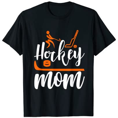 Hockey Mom Schläger und Puck-Fun Hockey Mom Grafik T-Shirt