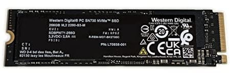 Western Digital WD - Unità SSD da gioco SN730 da 256 GB, colore: Nero L70938-001 M.2 2280 PCIe Gen3 x4 NVMe SDBPNTY-256G per Dell HP Omen Victus Lenovo Laptop Laptop Ultrabook desktop