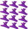 Head Jog 12 Pack Butterfly Hair Clips, Accessories for Sectioning and Styling. Hair Clamps for Women and Men (Purple)