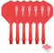CyeeLife Dart Schäfte und Flights aus einem Stück,2BA Dartpfeile Zubehör Rot CF02