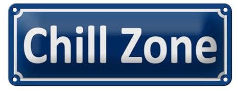 FEMER Blechschild Chill Zone 27x10cm Wellness Entspannen Dekoration