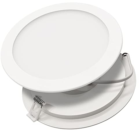 max K O M F O R T - 6er SET LED Panel 18W rund weiß warmweiß flach ultraslim Strahler Einbau Spot Deckenleuchte MBY-18W