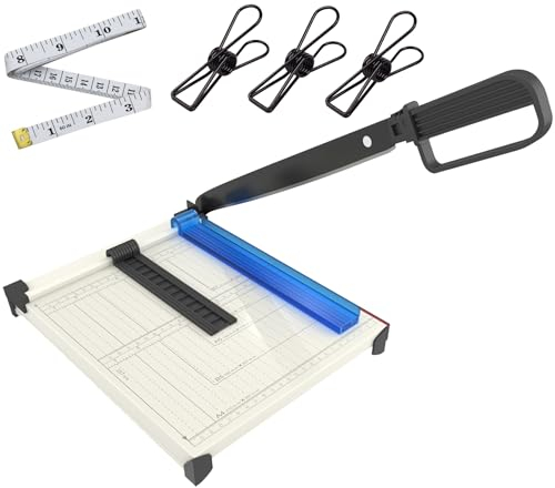 Hmfmdy Coupe-papier A4 compact, coupe-papier Guillotine, planche à découper en métal haute performance pour l'artisanat du carton, bon d'achat, étiquette et photo