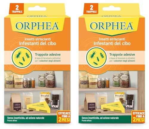 Orphea - Adesivi antitarme Trappole Food, contro crostate alimentari, privi di insetticidi e insetticidi, confezione da 2