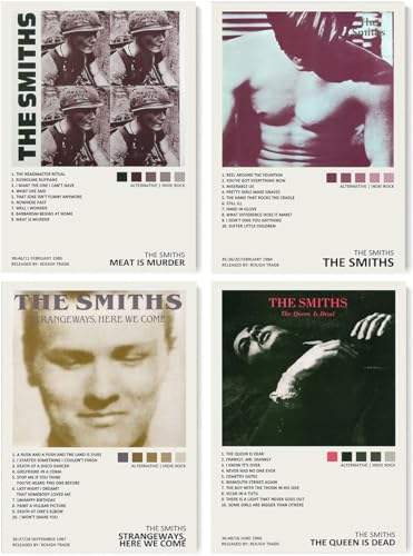 TOBIANG The Smiths Musikalbum-Poster, ungerahmt, 20 x 30 cm, 4 Stück